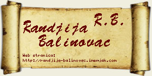 Ranđija Balinovac vizit kartica
